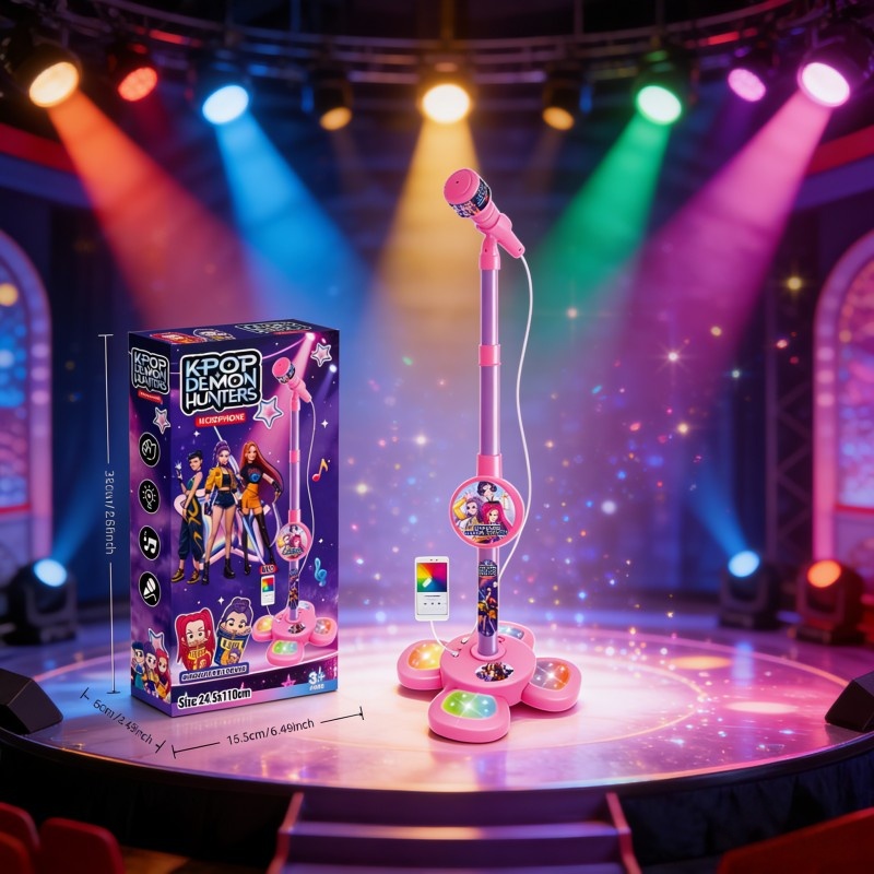 Kids Educational Gadget - Çocuklar için Karaoke Mikrofonlu Gitar Standlı