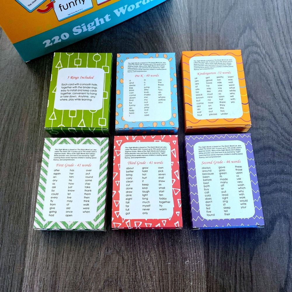Sight Word Game - Kağıt Görsel Kelime Flaş Kartları Kelime