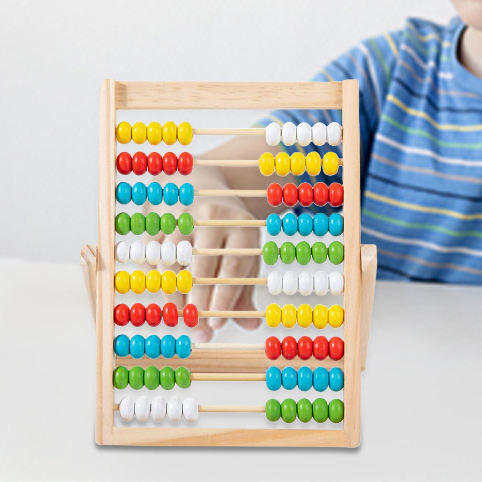 Kids Education Center - Çok Renkli Ahşap Abaküs Sayma Çerçevesi