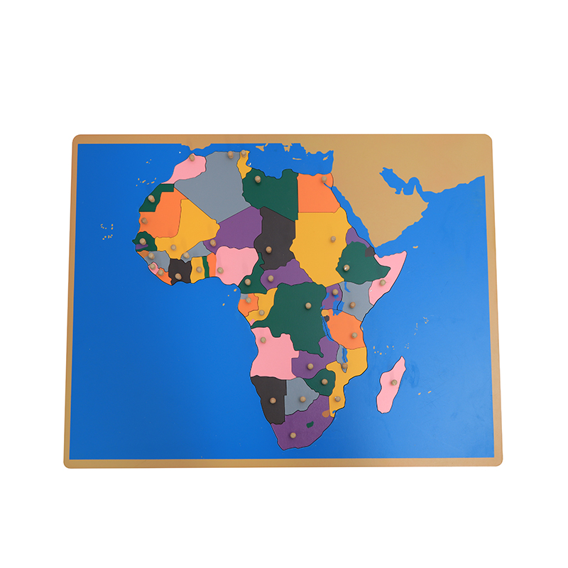 Kids Education Tools - Afrika'nın Ahşap Harita Bulmacası Montessori Erken