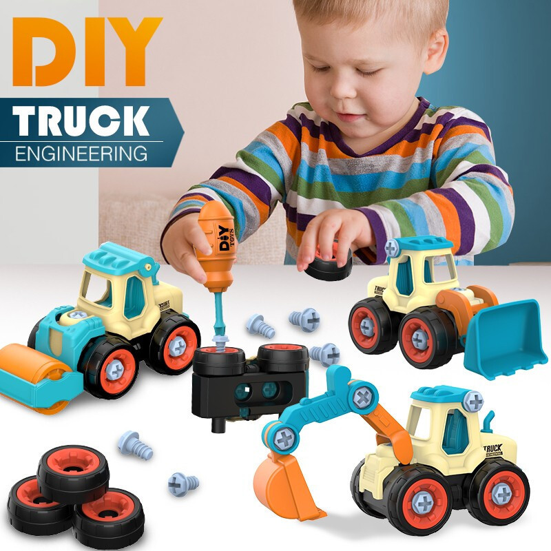 Kids Education Tools - Somun Sökme Yükleme Boşaltma Mühendislik Kamyon