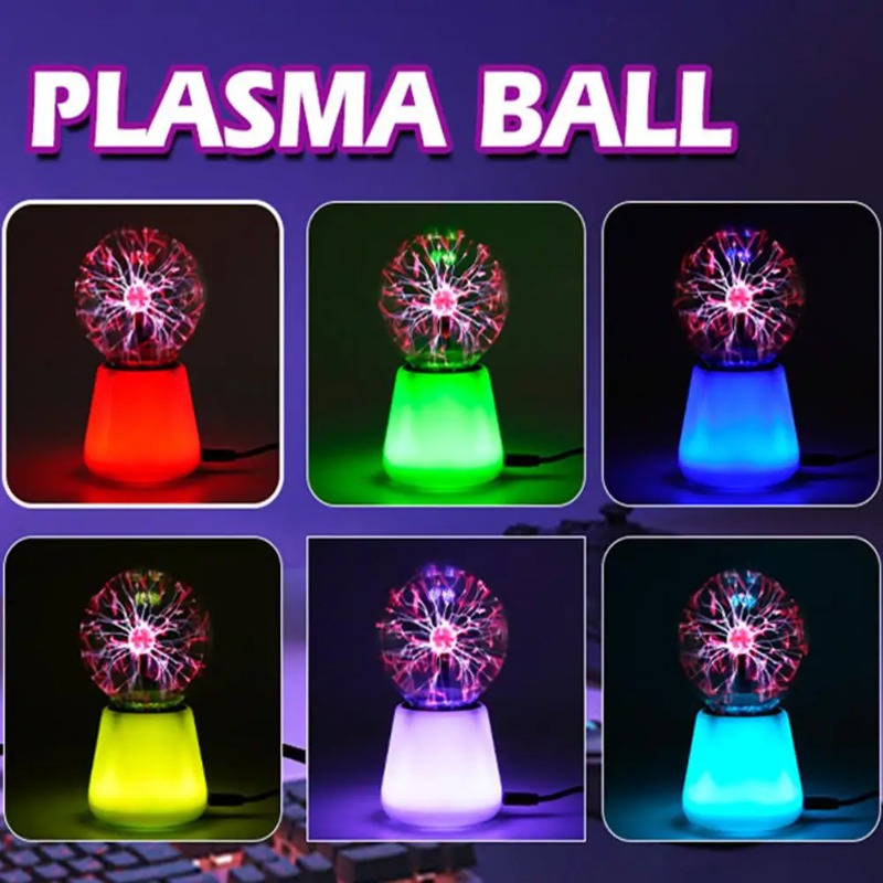 Globe Interactive Light - Plazma Topu Lambası İnteraktif Dokunmatik Şimşek