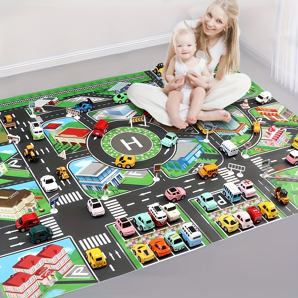 Kids Education Tools - 1 adet, şehir trafik oyun matı,