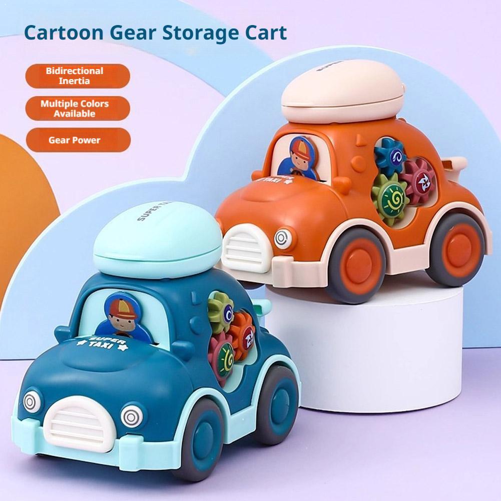 Kids Educational Gadget - Karikatür Mini Geri Çekmeli Oyuncak Araba