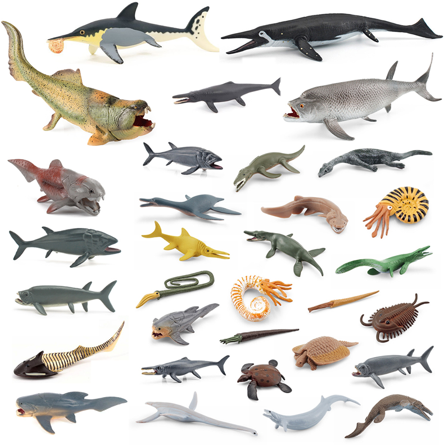 Kids Educational Device - Gerçekçi Dunkleosteus Ophthalmosaurus Xiphactinus Cephalaspis Tarih