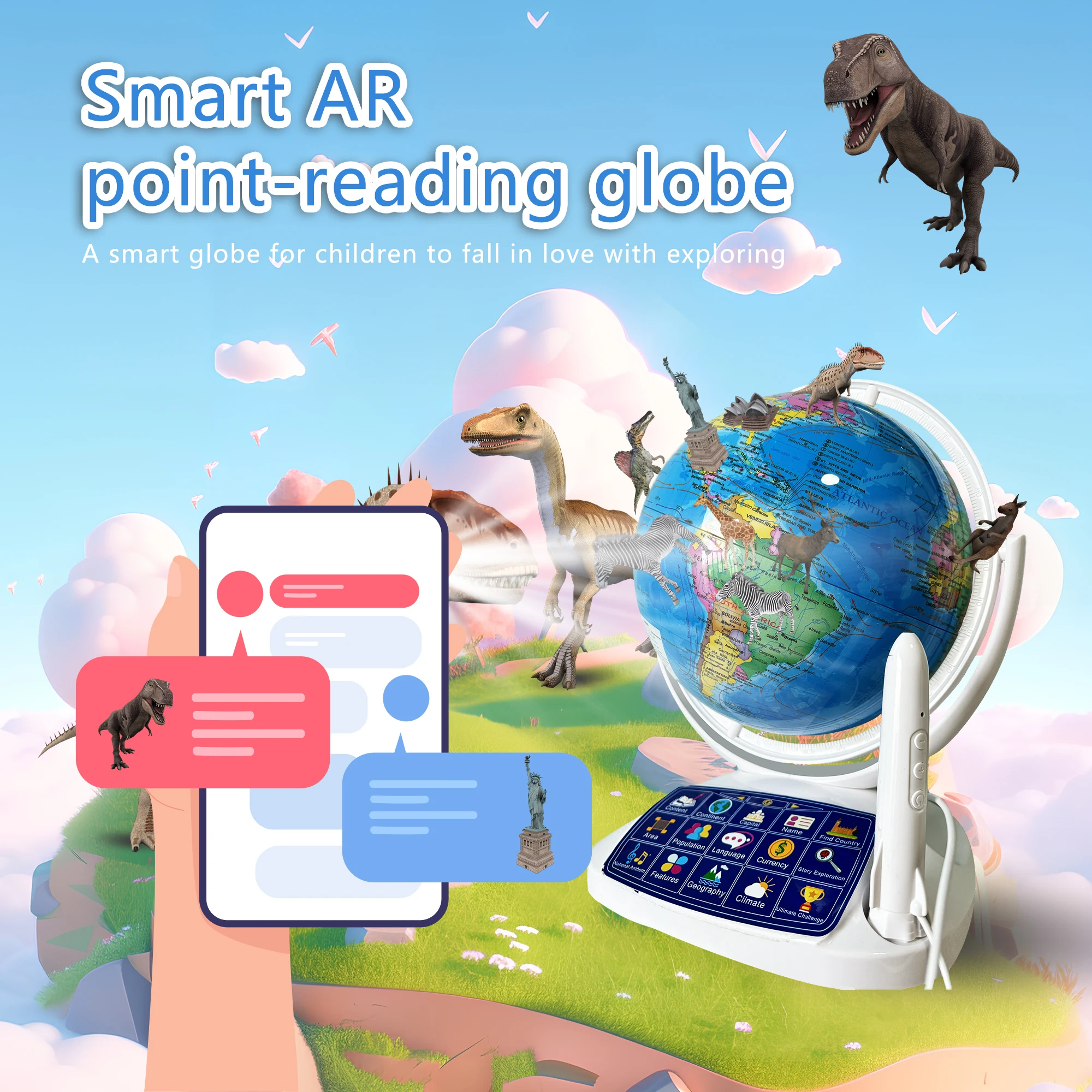 Globe Interactive Light - AR İnteraktif Akıllı Küre Çocuklar İçin