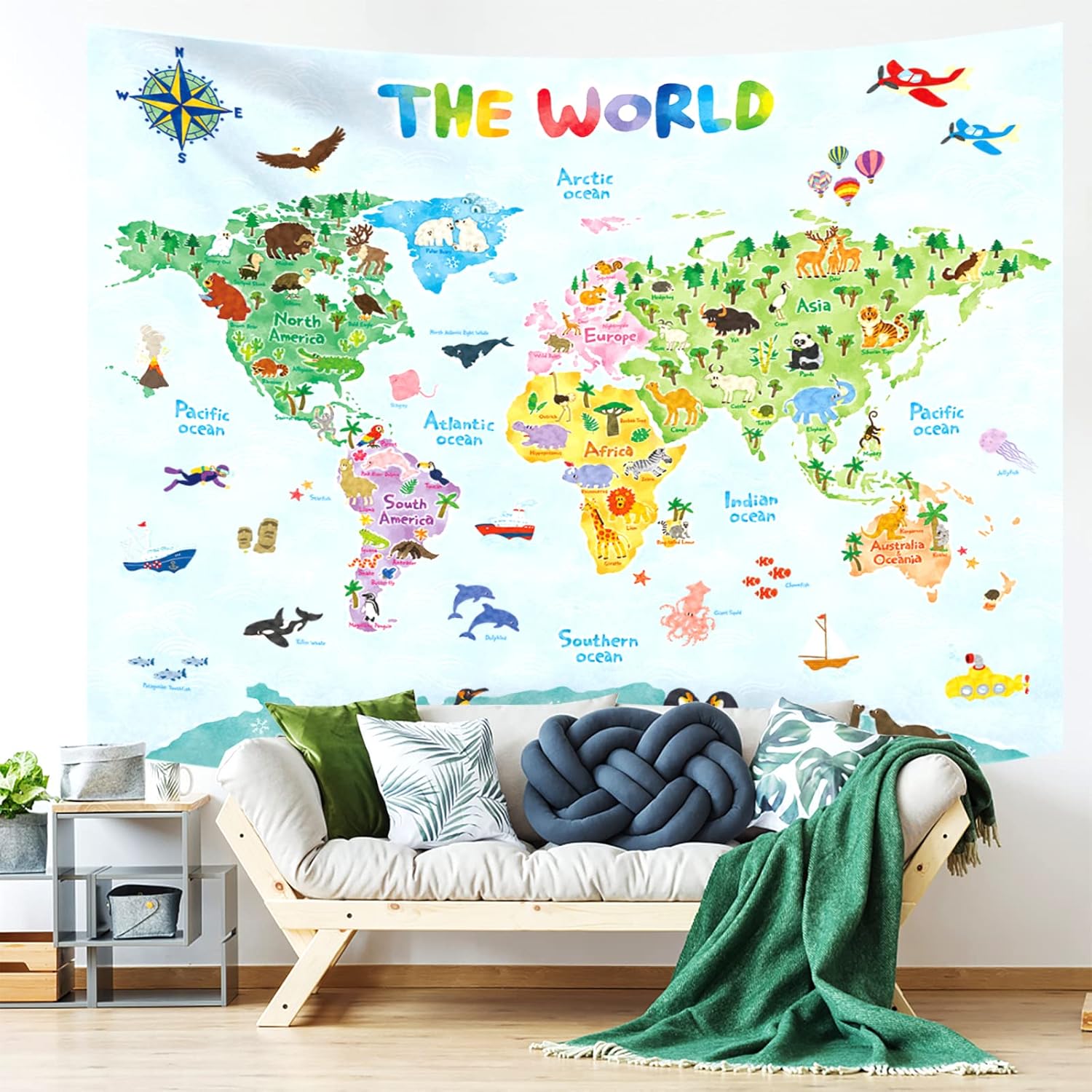 Çocuklar Dünya Haritası Duvar  - Kids Education World incelemesi ve fiyatı
